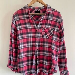 Rails Scarlet and Charcoal Plaid Top